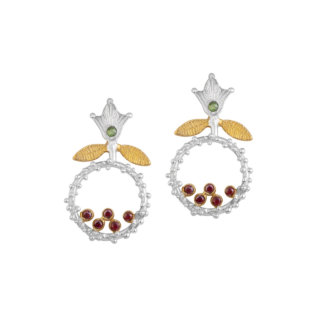 گوشواره صددانه یاقوت