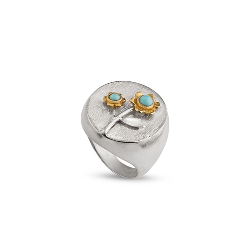 انگشتر دو شاخه گل